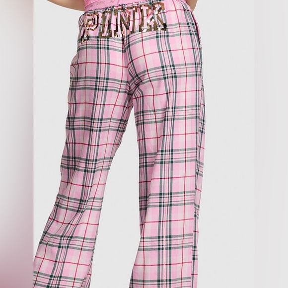 PINKxLoveShackFancy Gray Tee with sequin bow 🎀 and Pink Plaid Pajama Pants - Picture 9 of 9